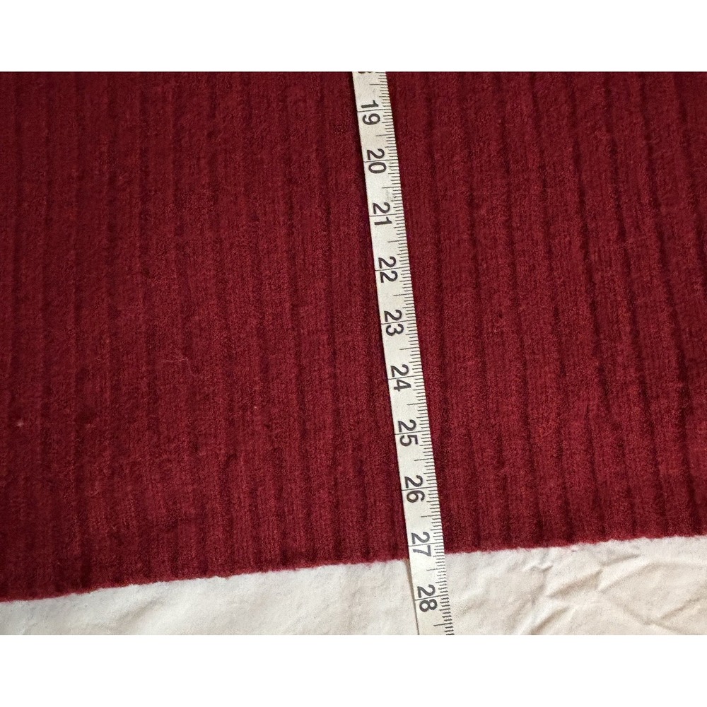 VTG Fossil 1/4 zip ribbed pullover Ribbed Elbow Patch Wool Blend Mens Sz L Red - Picture 7 of 7